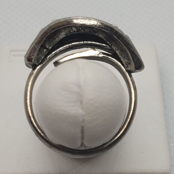 Adjustable Silver Tone Aztec Style Ring - Picture 5 of 5